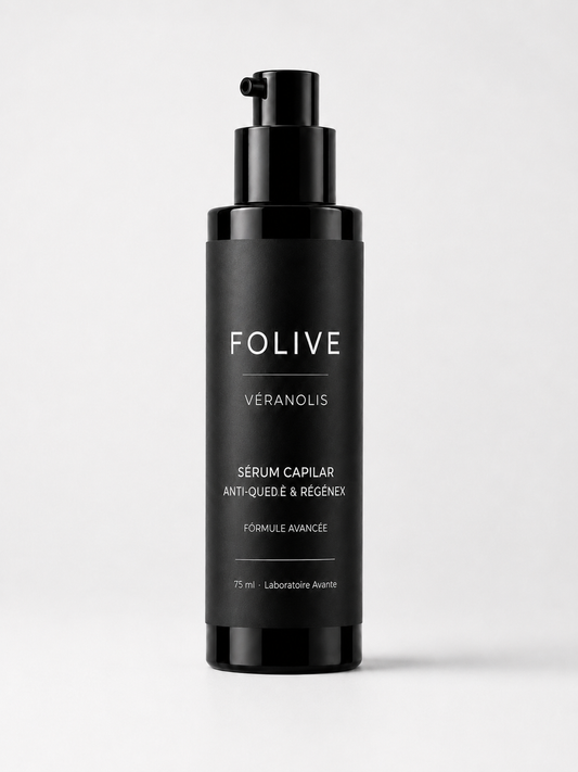 Imagen de la crema Folive Dermoelite de Folive, con envase y aplicador visible sobre fondo neutro.